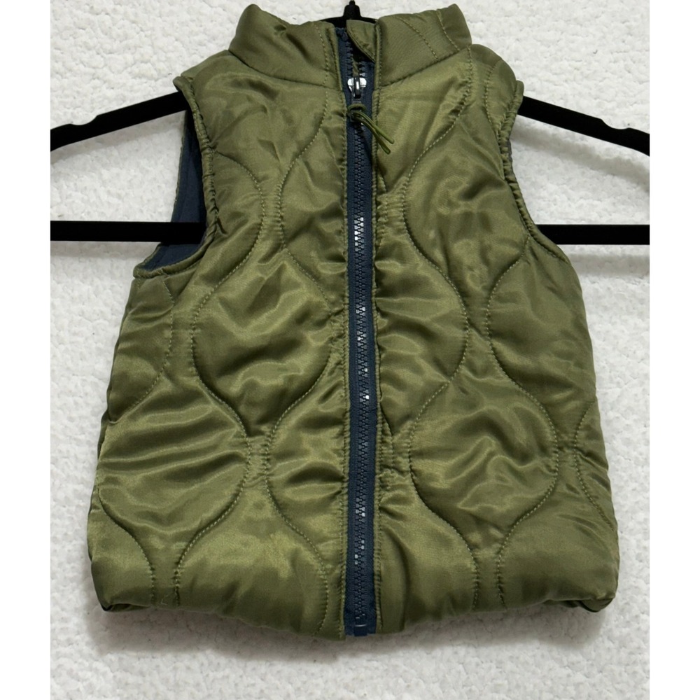 Tommy Bahama Kids Quilted Vest Green Full Zip Size 2T